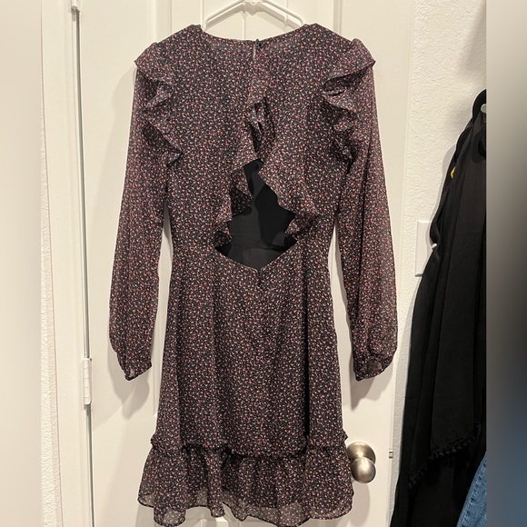 Rebecca Minkoff Long Sleeve Floral Dress Ruffled Long Sleeve Mine Dress Size 2 - Picture 8 of 10